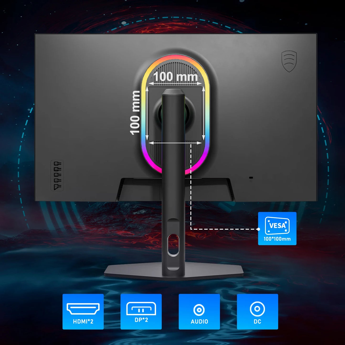 27 inch 380Hz Gaming Monitor 1080P IPS 0.5ms GTG Computer Monitor Adjustable Vertical Monitor Support FreeSync HDR VESA
