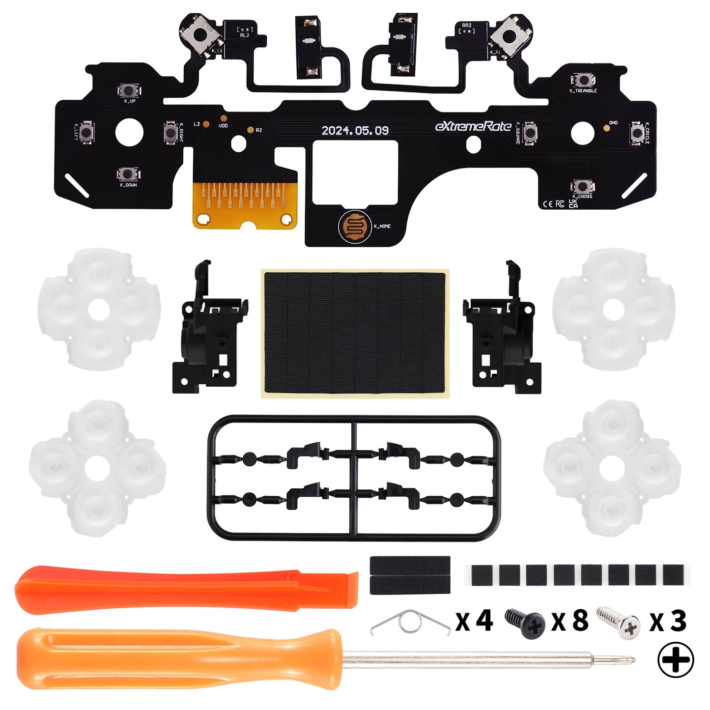 eXtremeRate Whole Clicky Kit for ps5 Controller BDM-030 Shoulder Face Dpad Buttons, Custom Micro Switch Clicky Kit Mouse Click