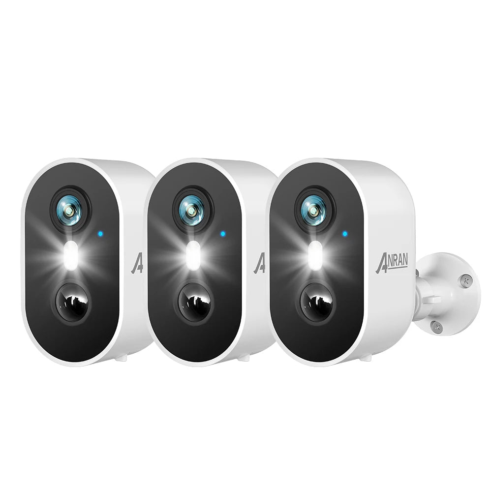 ANRAN 2K Rechargeable Battery Camera 2.4G WiFi Camera Wireless Home Surveillance Security Cameras PIR ,IP65 ,work with ANRAN app