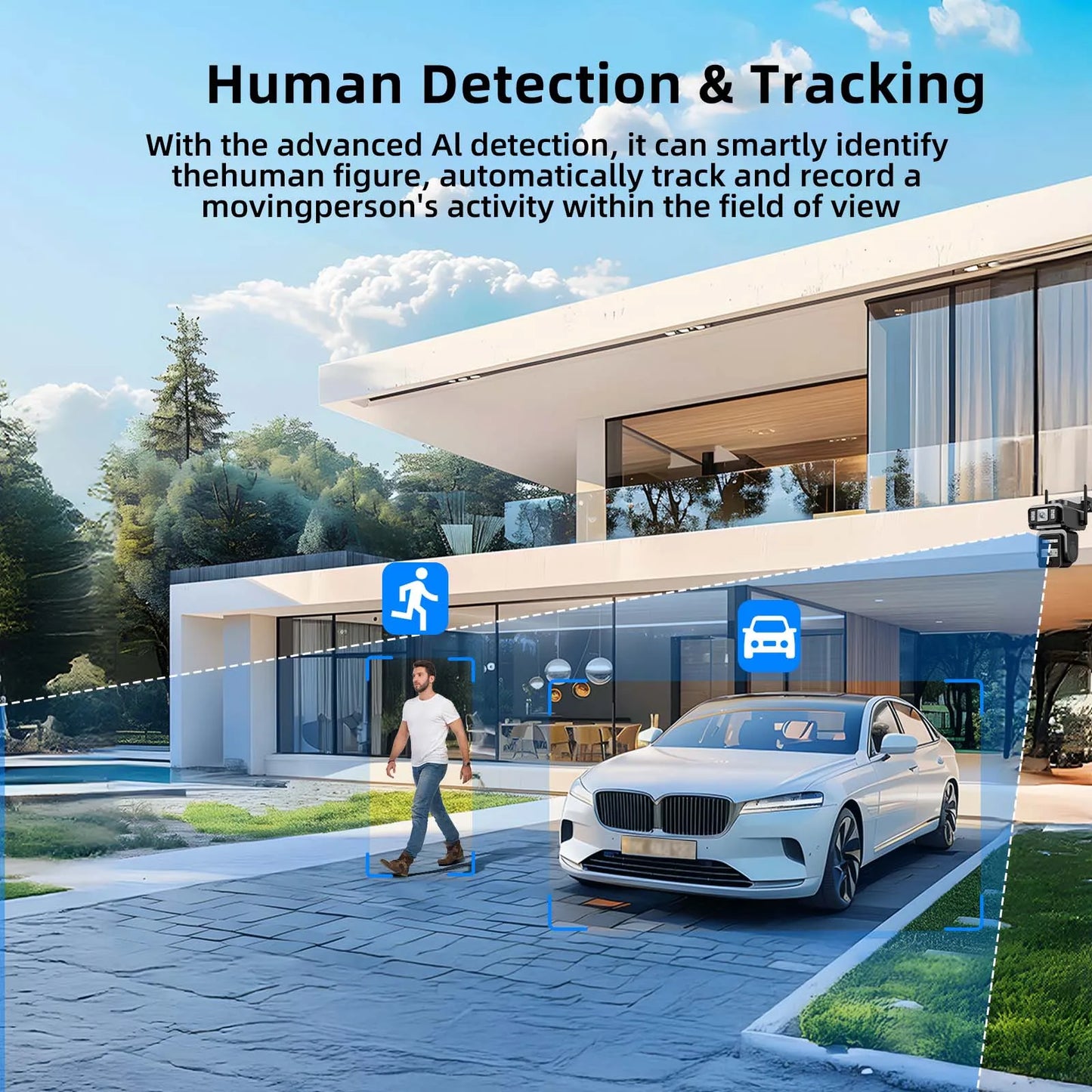 Dual Lens Solar Camera WIFI Security Outdoor Surveillance Camera Solar Panel with Battery CCTV security PZT IP cameras