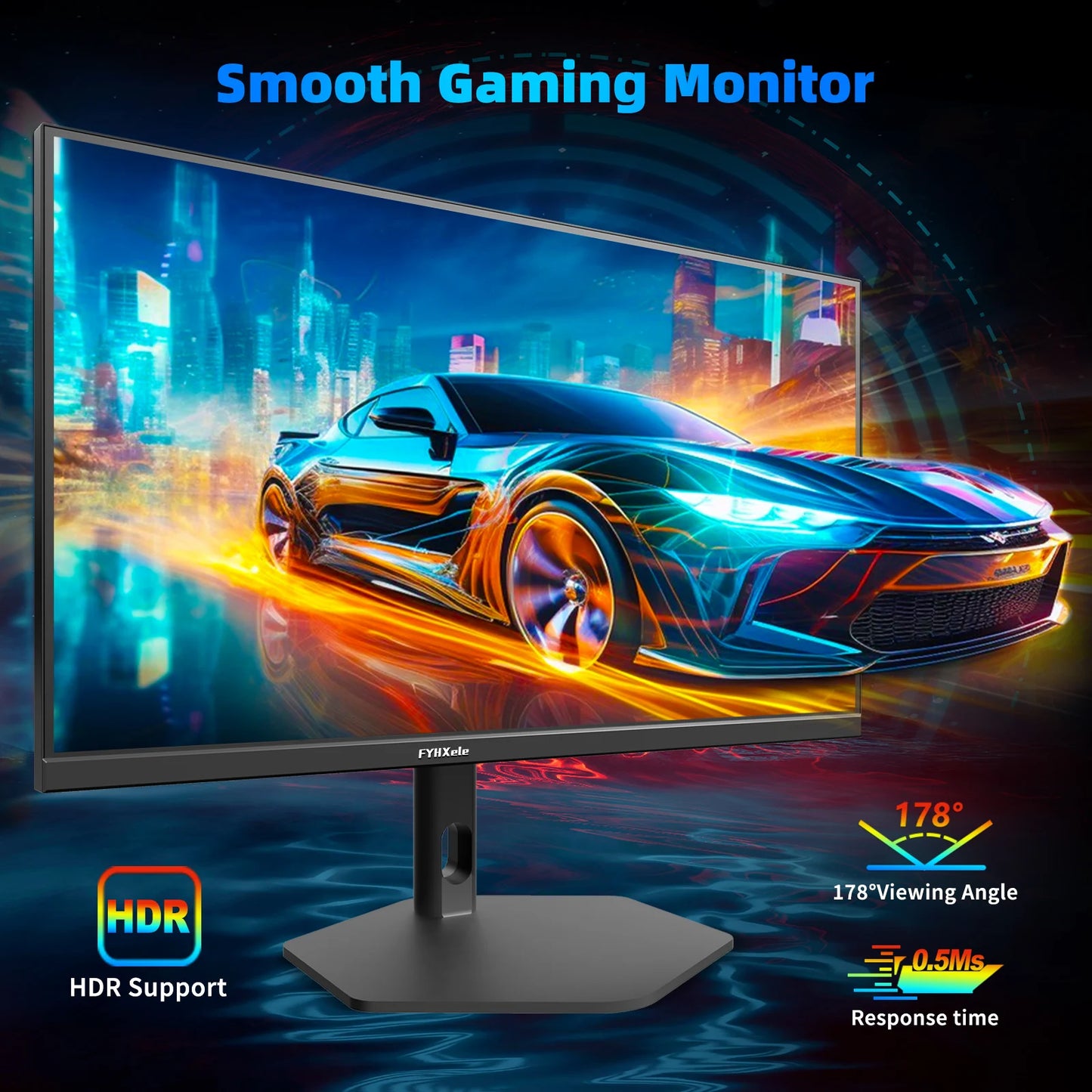 27 inch 380Hz Gaming Monitor 1080P IPS 0.5ms GTG Computer Monitor Adjustable Vertical Monitor Support FreeSync HDR VESA