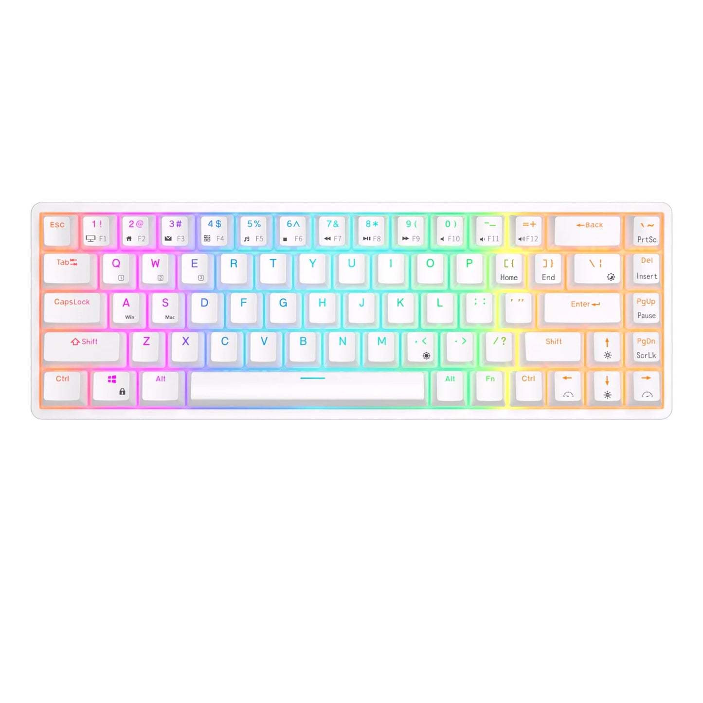 RK Royal Kludge RK837 Mechancial Keyboard 68 Keys 65% Compact 2.4G Wireless Bluetooth Gamer Keyboard RGB Backlight Hot Swappable