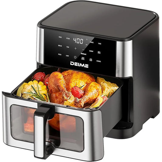 10.2QT Large Air Fryer 1700W Touch Screen with 10 Cooking Presets Multifunctional Healthy Kitchen Cooker