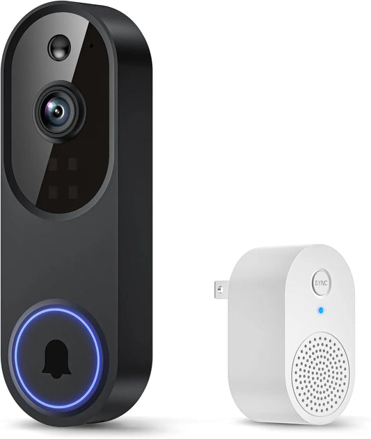 1080p Smart Video Doorbell Camera with AI Motion Detection, Night Vision, Cloud Storage, 2-Way Audio, Battery Powered