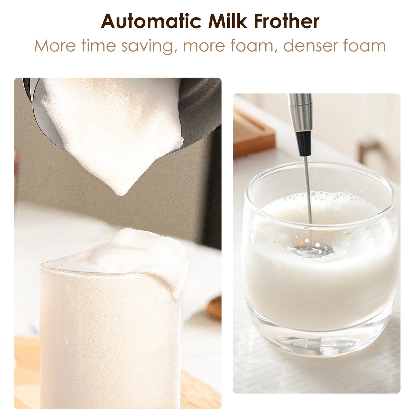BioloMix 5-in-1 Milk Frother with LED Touch Screen – Hot & Cold Foam Maker for Lattes, Coffee & More