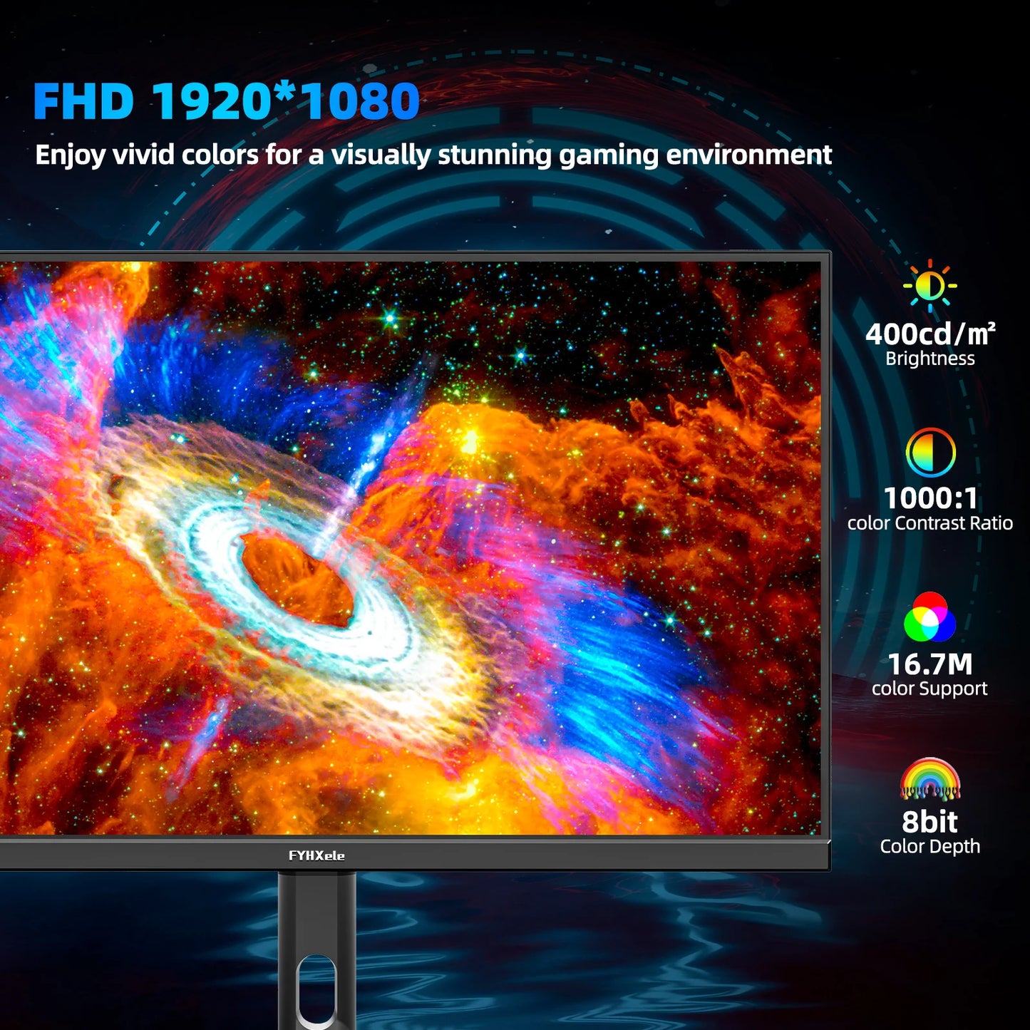 27 inch 380Hz Gaming Monitor 1080P IPS 0.5ms GTG Computer Monitor Adjustable Vertical Monitor Support FreeSync HDR VESA