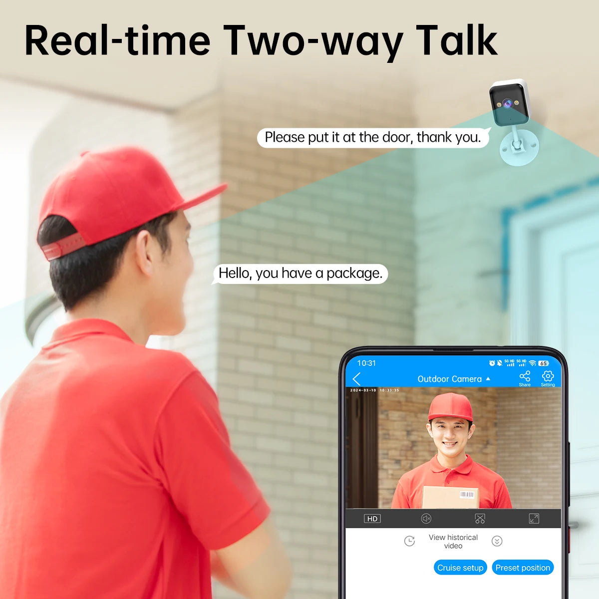 WiFi Camera Smart Home Outdoor Wireless IP Surveillance Camera Security Baby Monitor CCTV Audio Video Surveillance