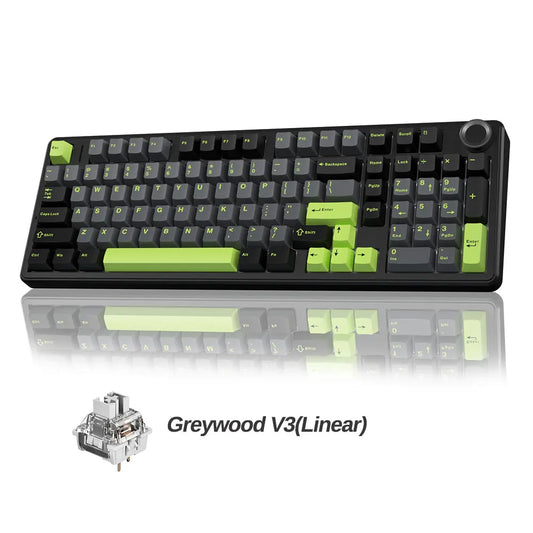 AULA F99PRO Wireless Gaming Keyboard Gasket Structure Compatible with 3/5 Pins Hot-swap Mechanical Keyboard with Media Knob