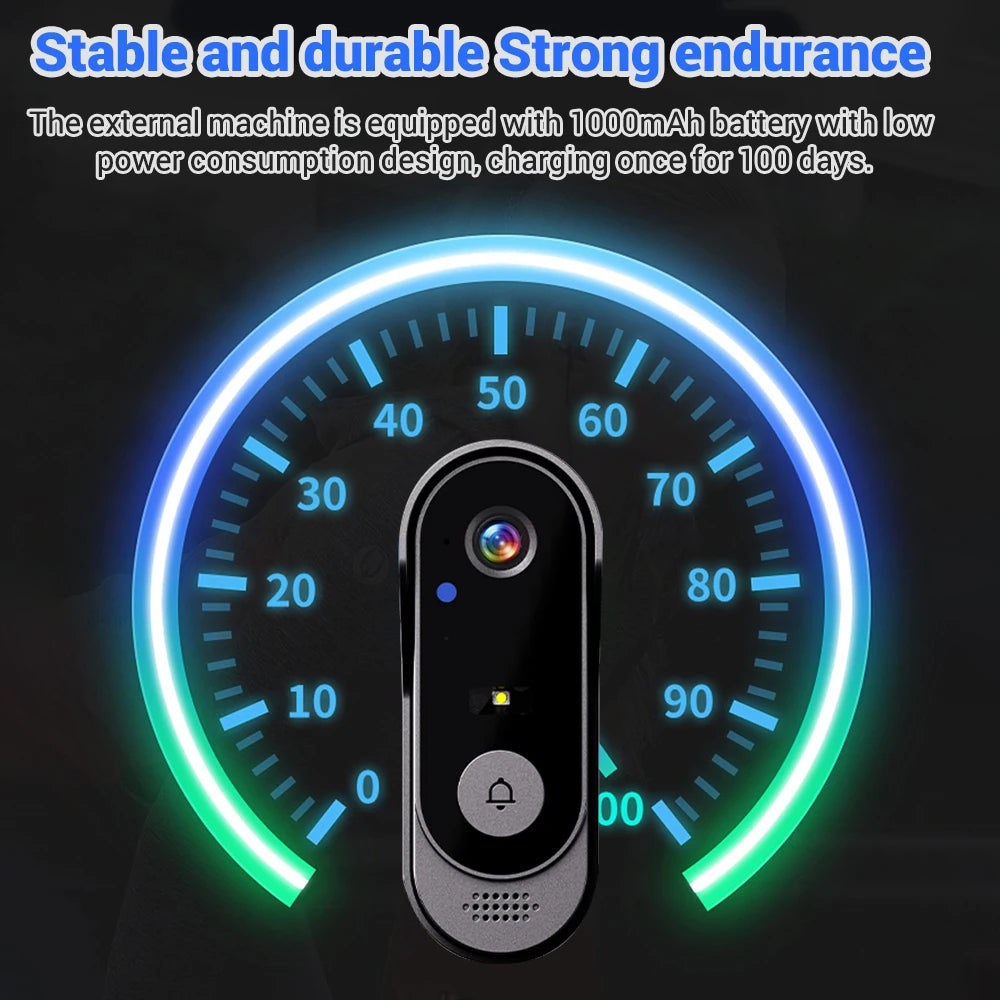 WIFI 2.4G Camera Doorbell HD Video Intercom Outdoor Wireless Waterproof Door Bell Security Protection IR Night Vision Smart Home