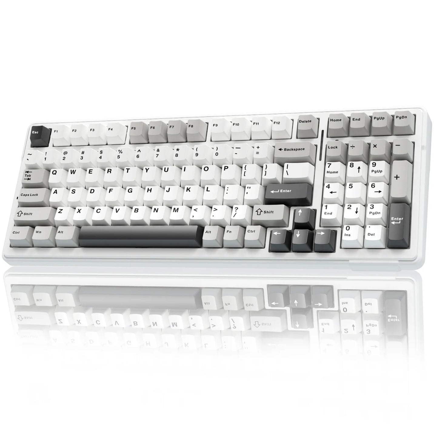 Mechanical Keyboard Bluetooth 5.0/2.4G Wireless/Wired Gasket-mounted Gaming Keyboard 99 Keys