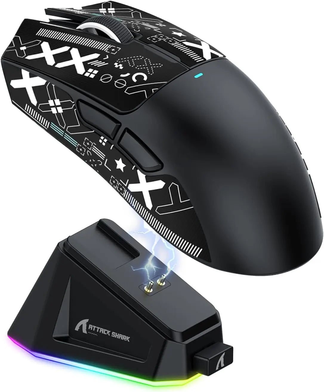 MAMBASNAKE x ATTACK SHARK X11 Gaming Mouse with Magnetic Charging Dock, PixArt PAW3311 Gaming Sensor
