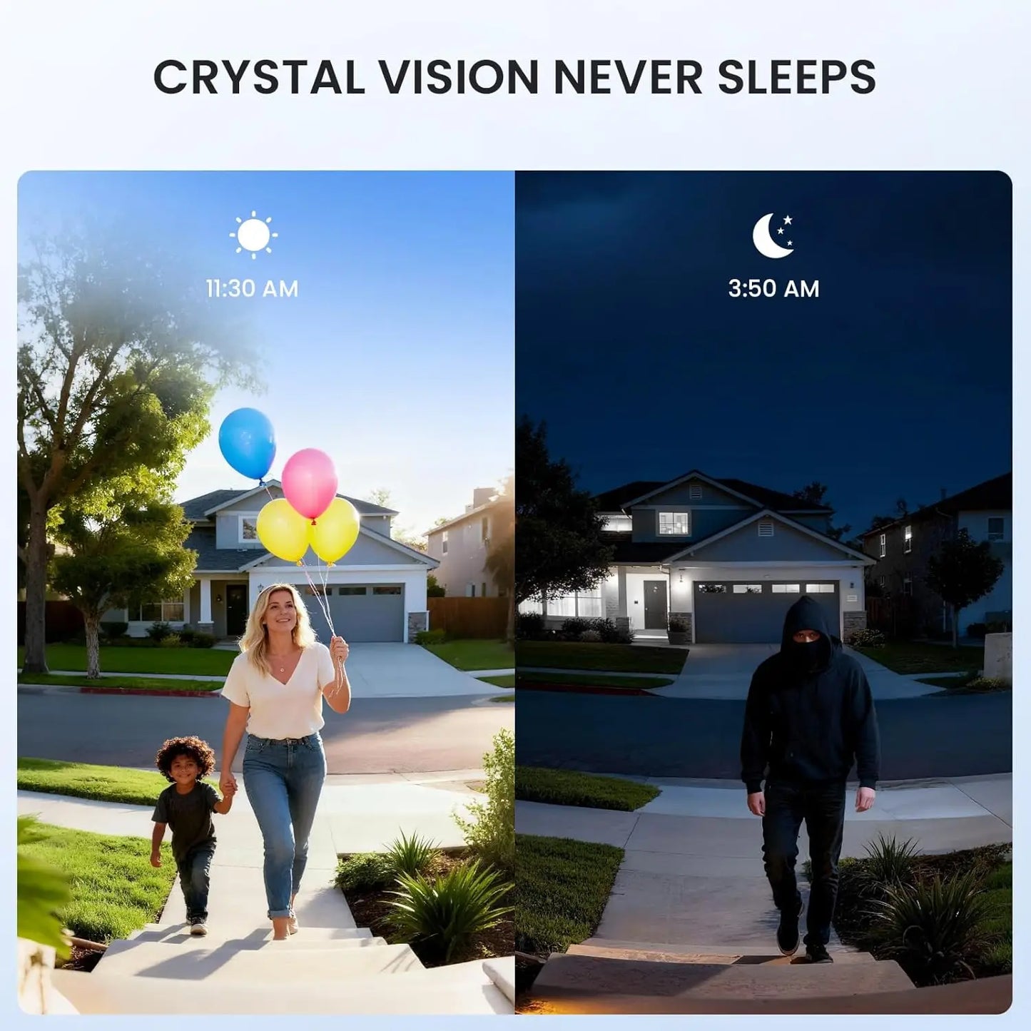 Wireless Doorbell Camera with 2K HD, Motion Detection, 2-Way Talk, No Subscription Required