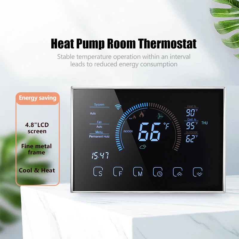 Beca matter smart home smart WIFI heat pump floor heating thermostat programmable touch screen indoor temperature controller
