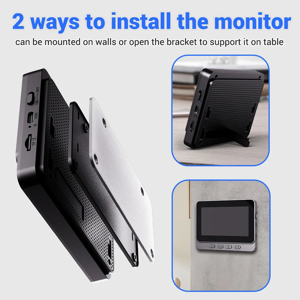 WIFI 2.4G Camera Doorbell HD Video Intercom Outdoor Wireless Waterproof Door Bell Security Protection IR Night Vision Smart Home