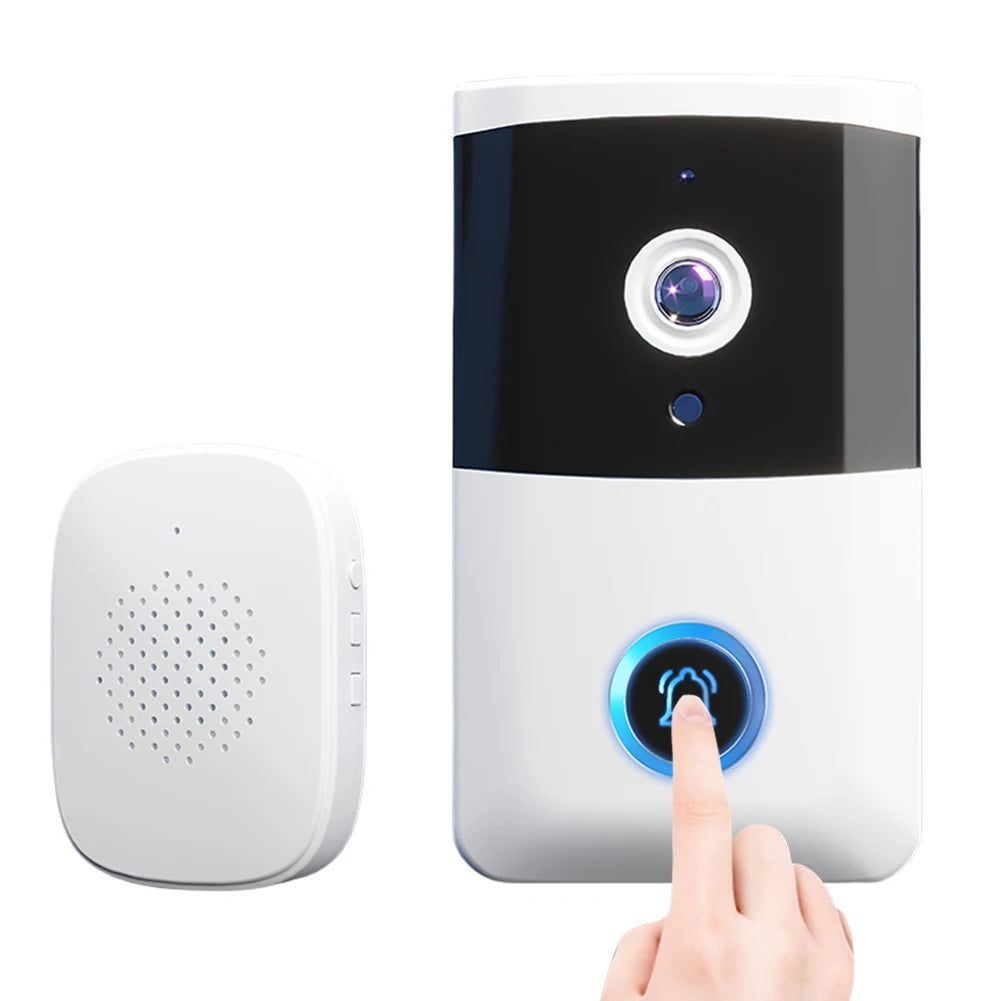 WiFi Doorbell Camera IR Night Vision Visual Doorbell Two-way Audio Home Door Bell for Home Security Alarm System