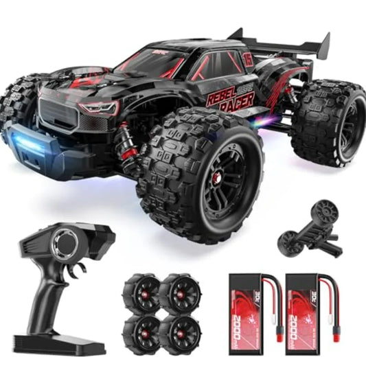 DEERC Fast RC Car for Adults 1/14 Brushless Remote Control Car Truck 46+ MPH High Speed 4WD Off Road Waterproof All-Terrain wit