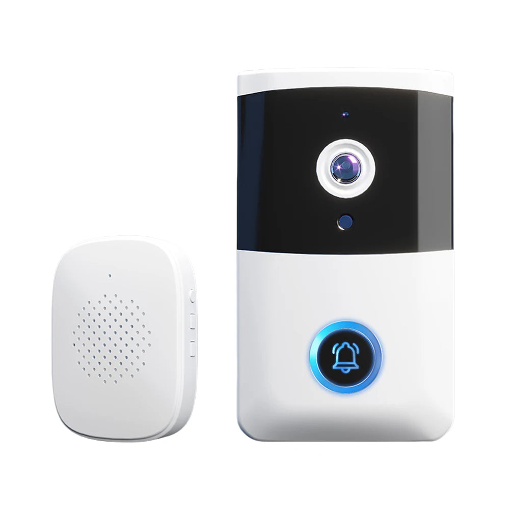 WiFi Doorbell Camera IR Night Vision Visual Doorbell Two-way Audio Home Door Bell for Home Security Alarm System