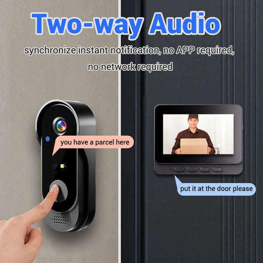 WIFI 2.4G Camera Doorbell HD Video Intercom Outdoor Wireless Waterproof Door Bell Security Protection IR Night Vision Smart Home