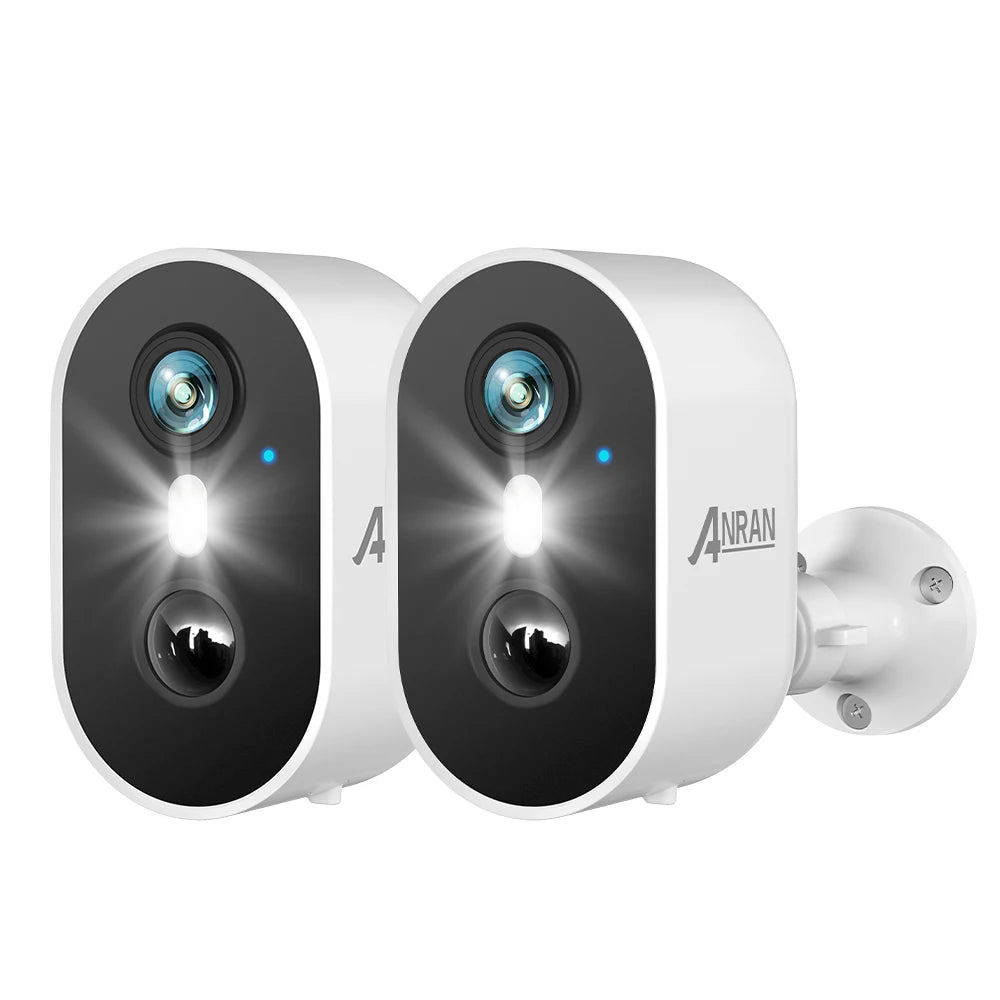ANRAN 2K Rechargeable Battery Camera 2.4G WiFi Camera Wireless Home Surveillance Security Cameras PIR ,IP65 ,work with ANRAN app