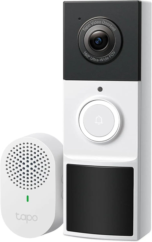 Smart Video Doorbell Camera Wireless with Chime, 2K Resolution, Full Color Night Vision & Spotlights, No Monthly Fee