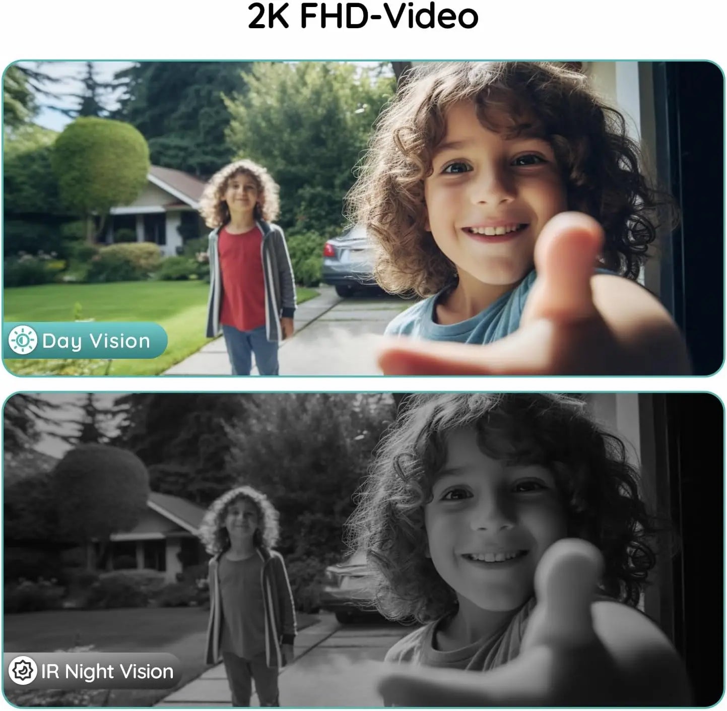 Wireless Video Doorbell Camera - 2K HD, 166° View, Night Vision, Motion Alerts, Two-Way Audio, No Subscription