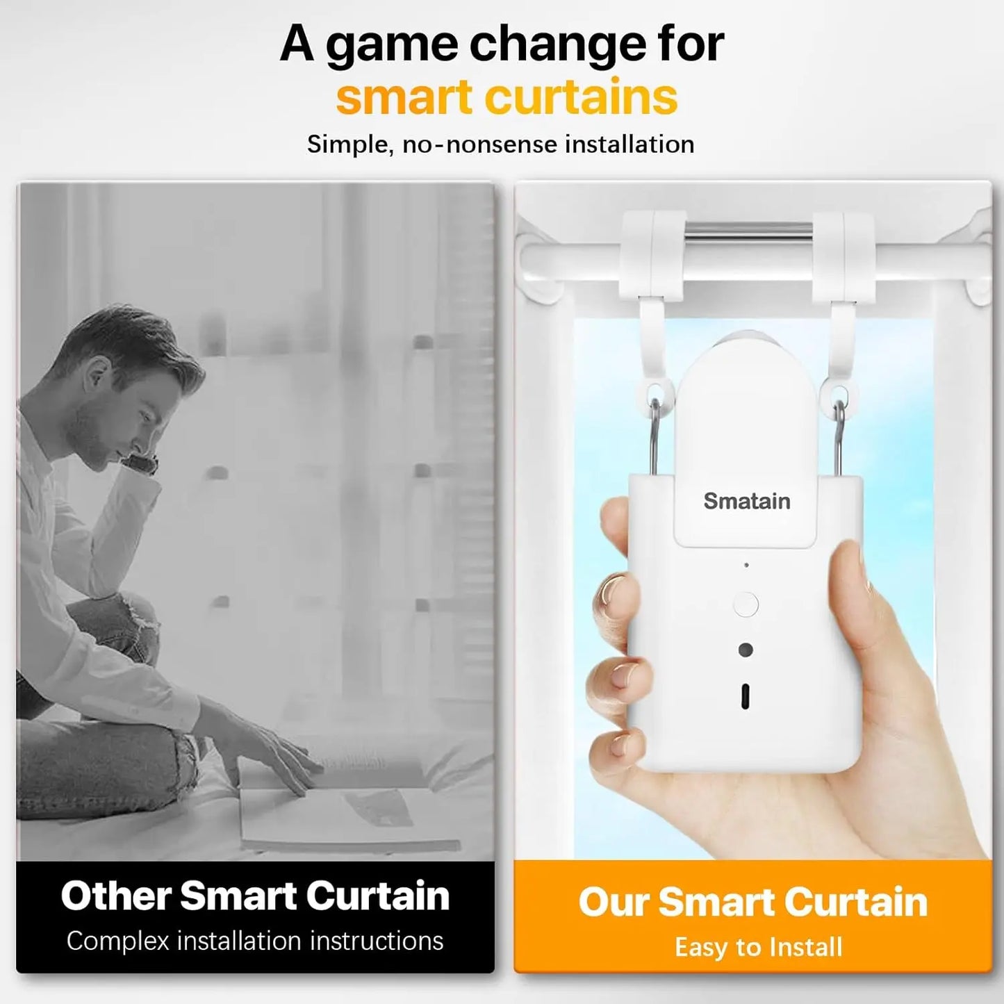 Smart Automatic Curtain Opener Robot Remote Control Timer Voice Manual Home Device