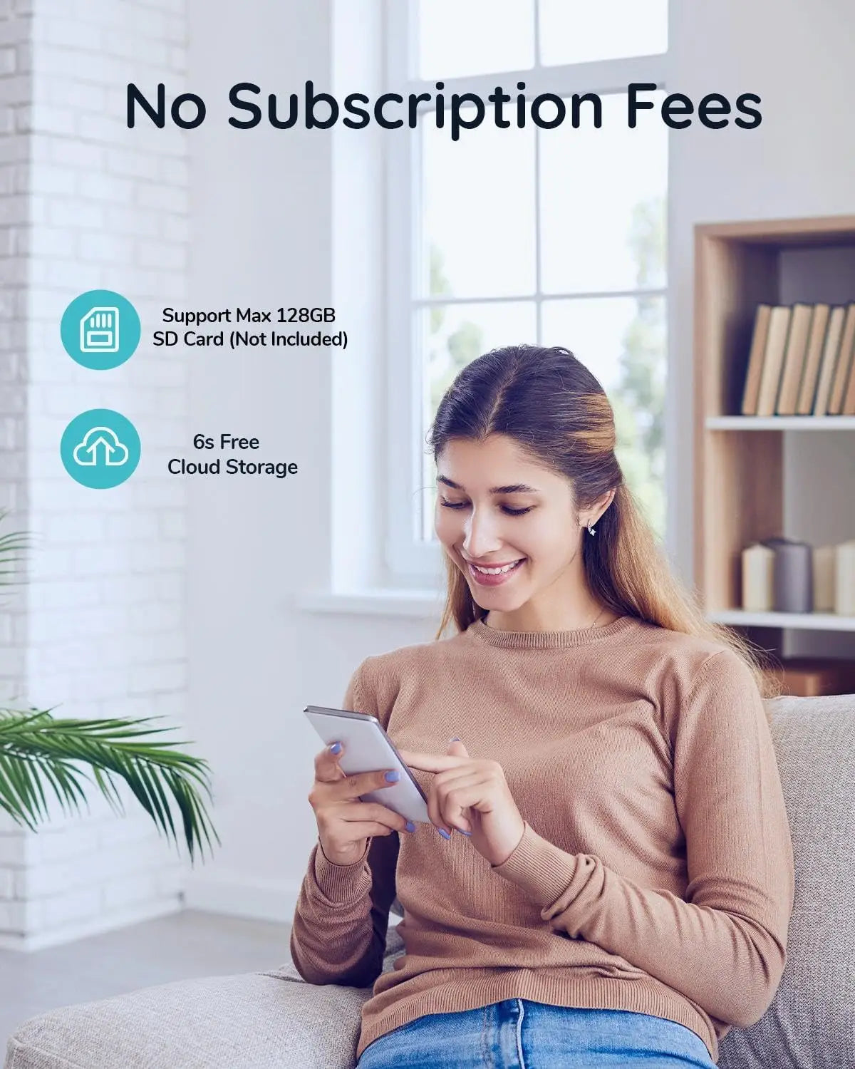 Wireless Video Doorbell Camera - 2K HD, 166° View, Night Vision, Motion Alerts, Two-Way Audio, No Subscription