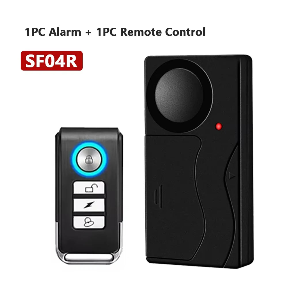 Awapow Wireless Vibration Bike Alarm With Remote Control Anti-Theft Alarm 110dB Loud Bike Door Window Alarm Home Safety System