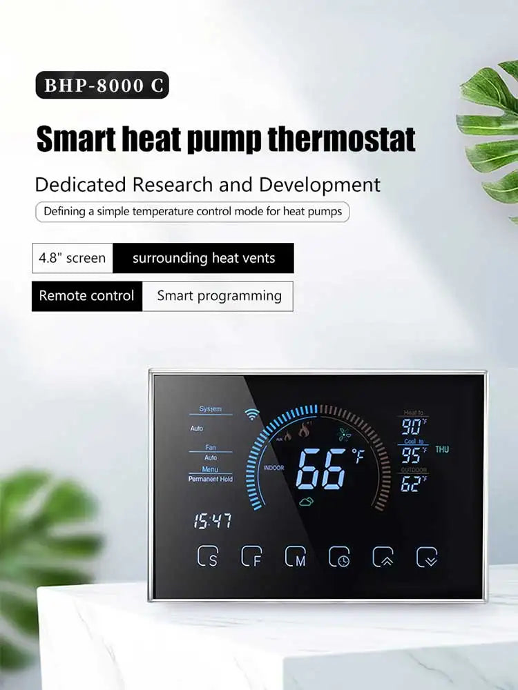 Beca matter smart home smart WIFI heat pump floor heating thermostat programmable touch screen indoor temperature controller