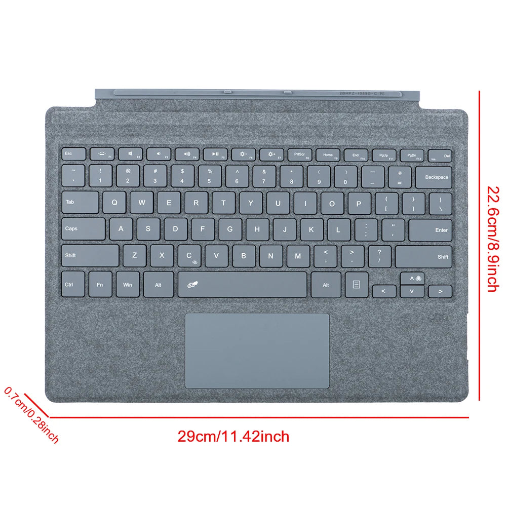 Portable Wireless Keyboard 7 Colors Backlight BT Touchpad Keypad with Trackpad Wireless Keypad for Surface Pro 3/4/5/6/7/7 Plus
