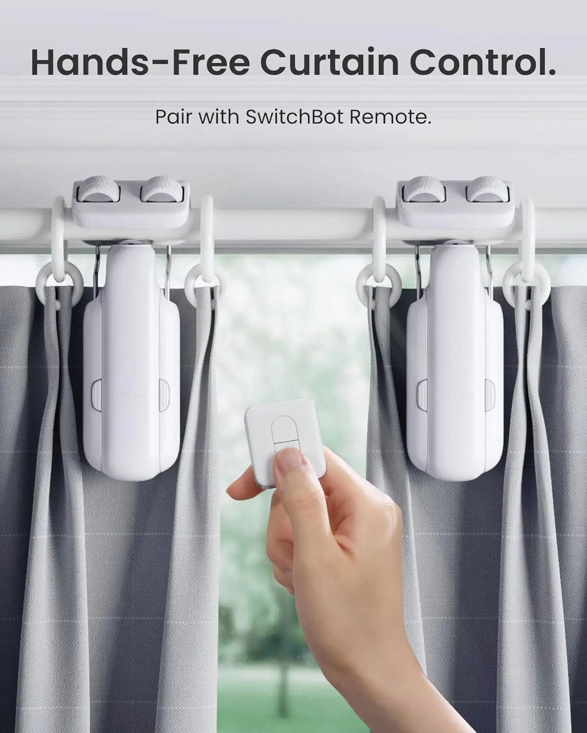 Smart Curtain Opener Three Rod Bluetooth Remote Control Wifi Smartphone Control High Performance Hub Compatible Voice Assistants